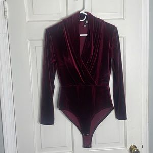 Red velvet bodysuit